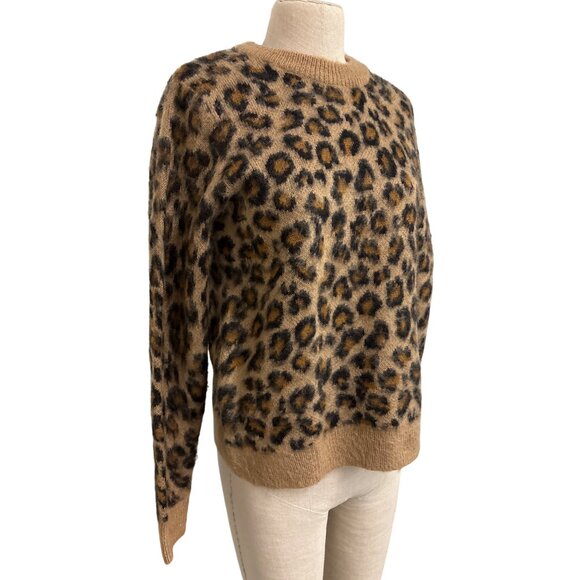 Alya Leopard Wild Animal Print Sweater S By Francescas - Picture 2 of 14